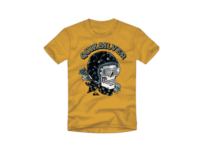 Tee Quiksilver Jaune Minéral