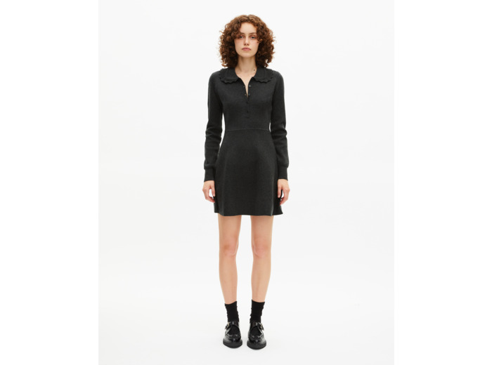 Robe courte en maille noire black