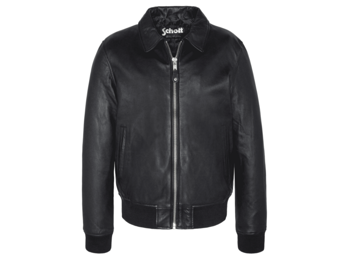 Blouson en cuir à col officier LCDETROIT SCHOTT