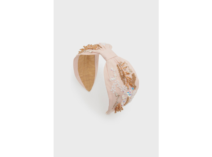 Serre-tête en tissu à perles et sequins - JULIETTE