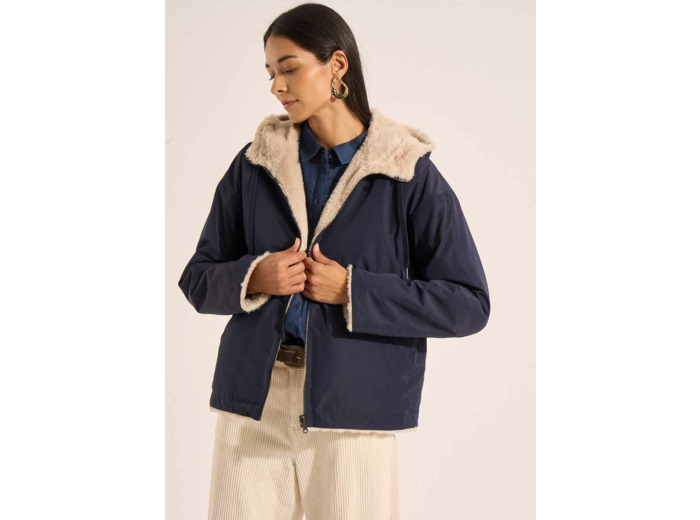 Parka courte réversible