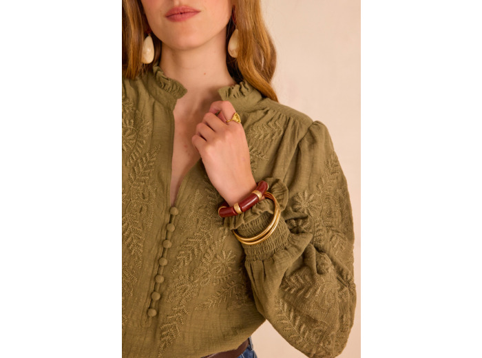 Blouse brodée MALIA en 100% coton