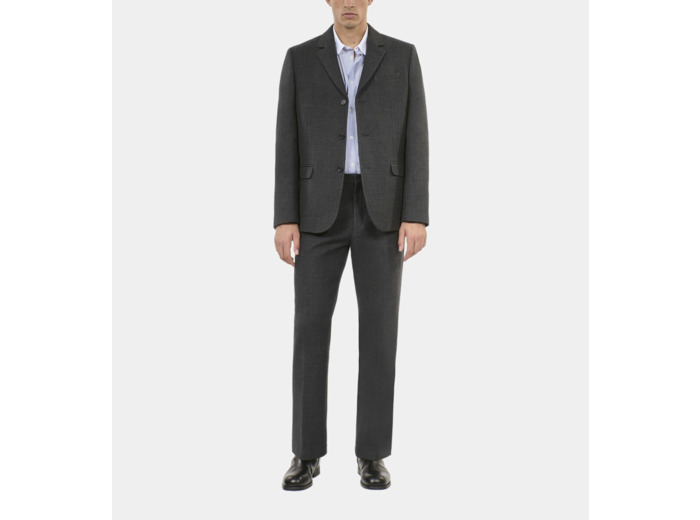 Veste de costume en laine mélangée grise black grey