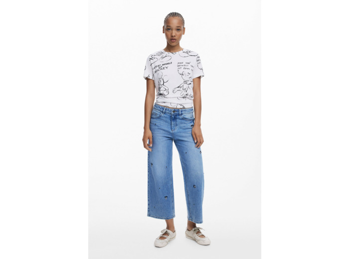 T-Shirt À Manches Courtes En Maille – Femme