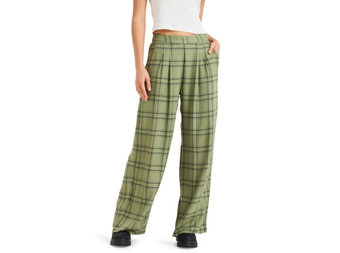 Pantalon Roxycouleur Vert Carreaux