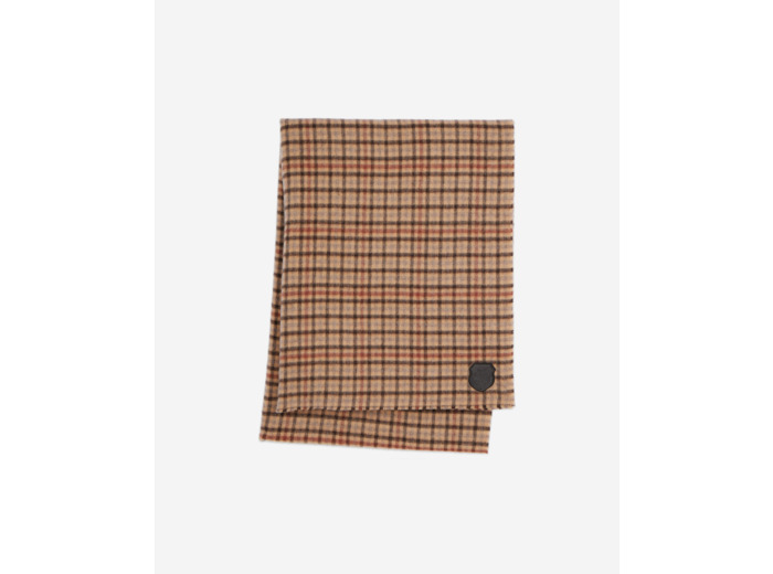 Écharpe en laine à carreaux beige / brown / black