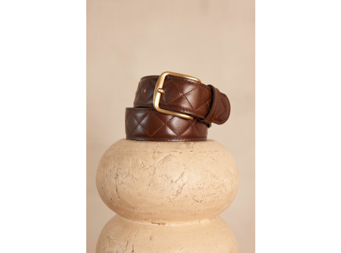 Ceinture matelassée en cuir NELLY