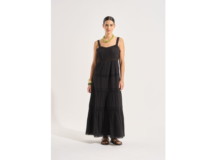 Robe longue brodée