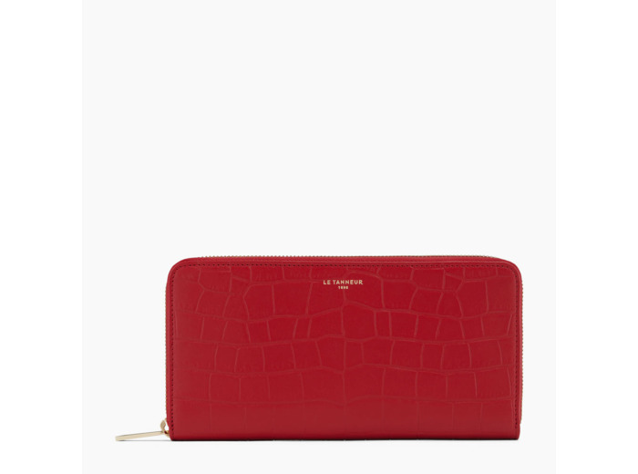 Compagnon zippé Juliette en cuir effet croco