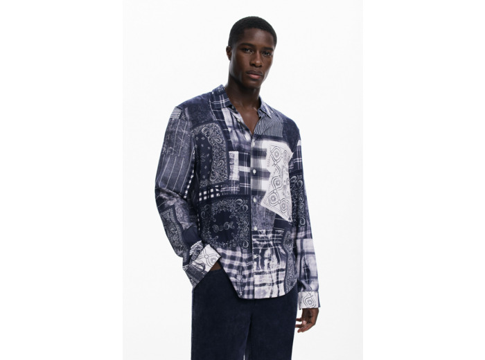 Chemise À Manches Longues En Tissu – Homme