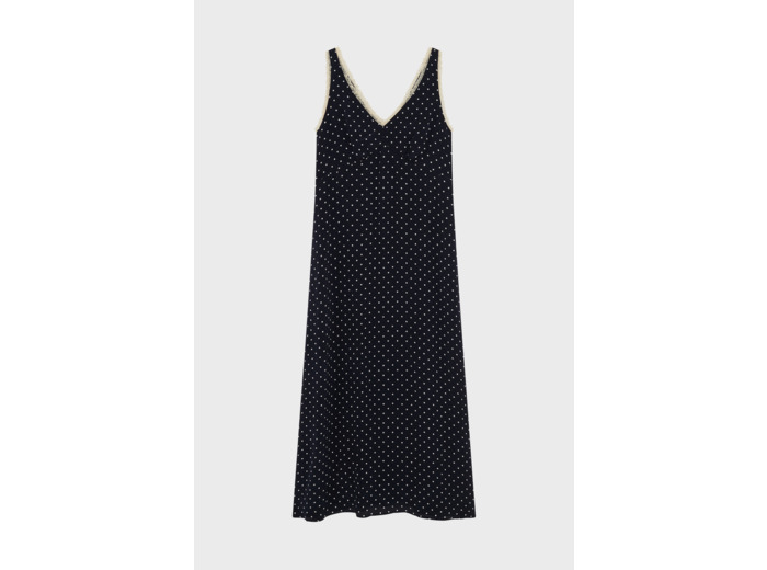 Robe longue sans manche à pois - PETRONILLE