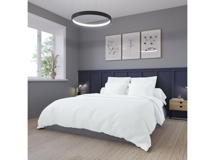 Housse de couette Harmonie Satin de coton coloris Blanc