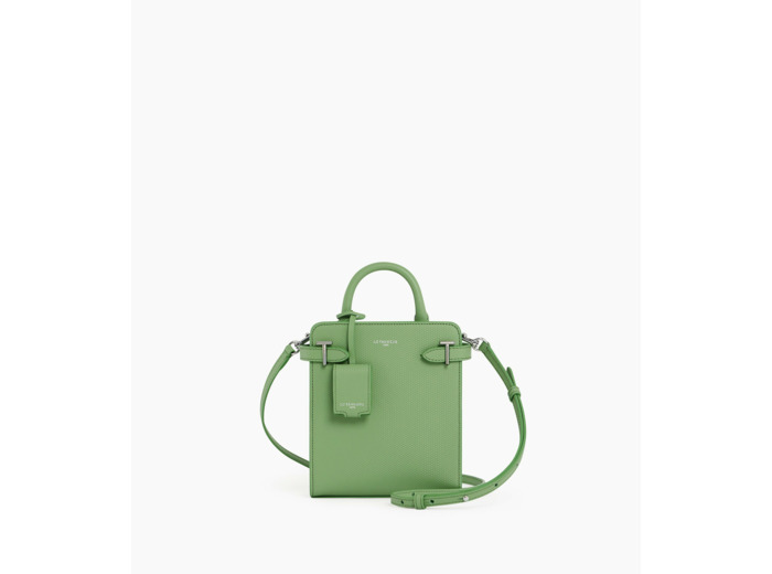 Petit sac à main vertical Emilie en cuir signature T