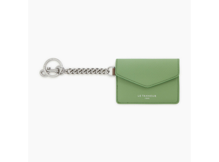 Porte cartes avec mousqueton Emilie en cuir signature T