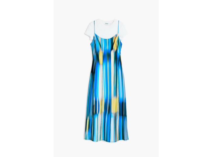 Robe À Bretelles En Tissu – Femme