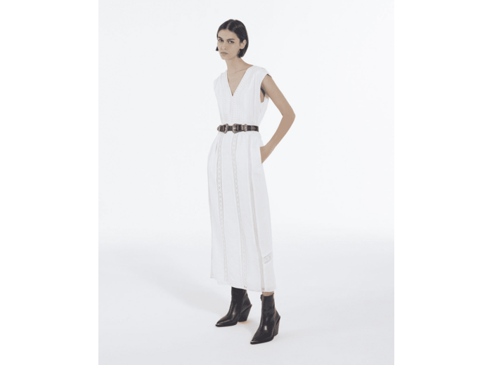 Robe longue sans manches off white