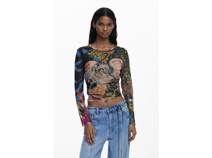 T-Shirt À Manches Longues En Maille – Femme