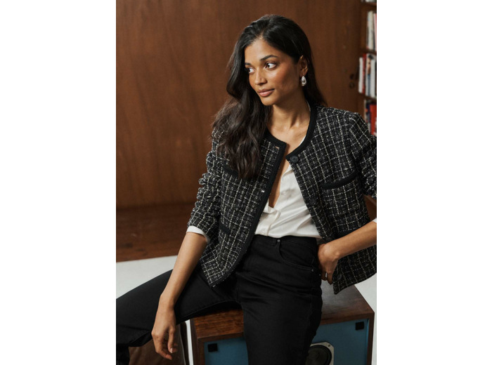 Veste courte en tweed