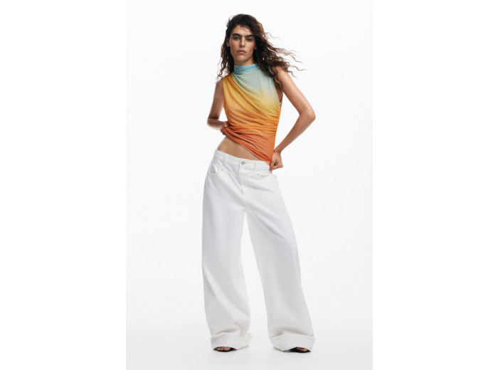 T-Shirt Sans Manches En Maille – Femme