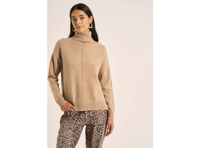 Pull à col roulé en laine
