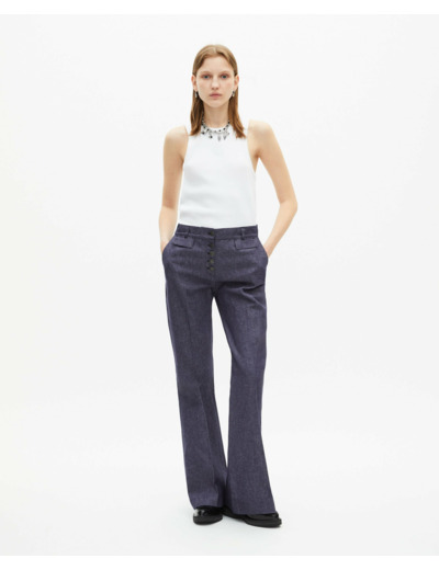 Pantalon evase blue
