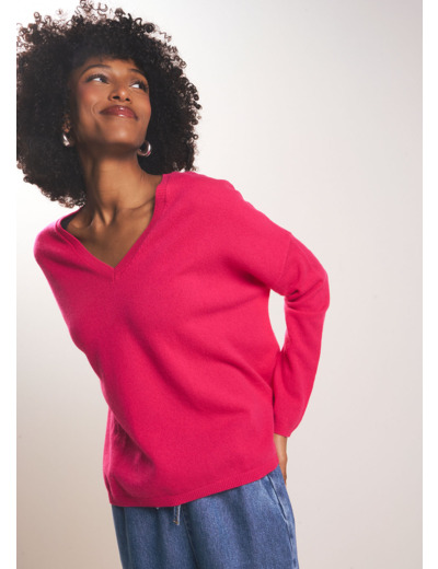 Pull en 100% cachemire à Col V