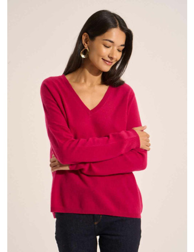 Pull en 100% cachemire à Col V
