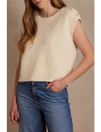 Pull  sans manches SIDONIE en coton