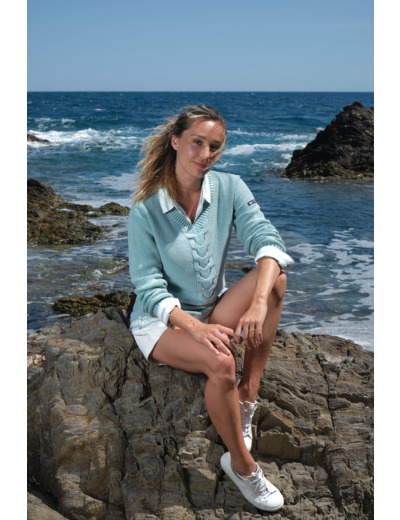 Pull à torsade Stone Wash Almeida