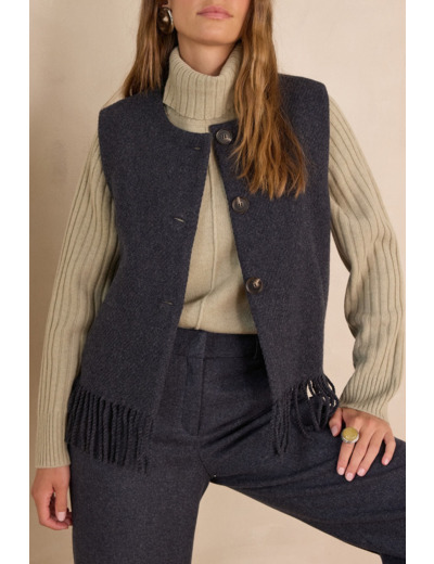Gilet sans manches en laine PAIGE