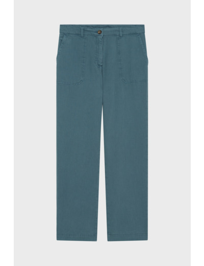 Pantalon droit en coton et lin - LUTIE
