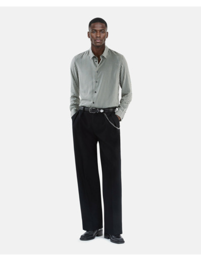 Chemise a manches longues col classique black white
