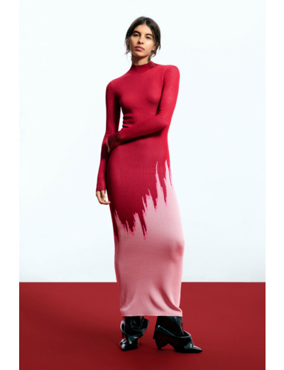 Robe À Manches Longues En Tricot – Femme