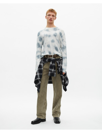 Pull tie and dye light blue/white