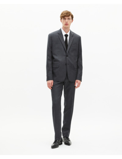 Veste de costume en laine grise grey