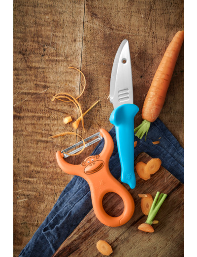 Ensemble de cuisine pour enfants éplucheur de légumes et couteau 2 pièces
