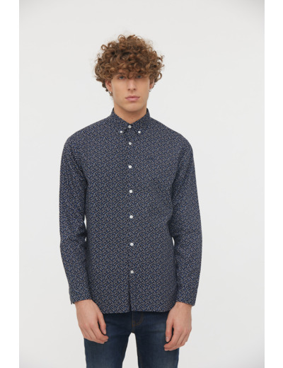 Chemise allover poches poitrine
