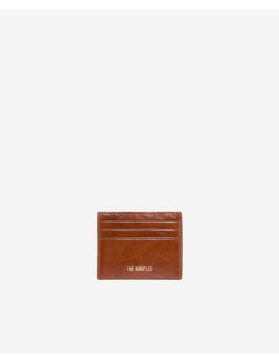 Porte cartes amelia en cuir marron brown