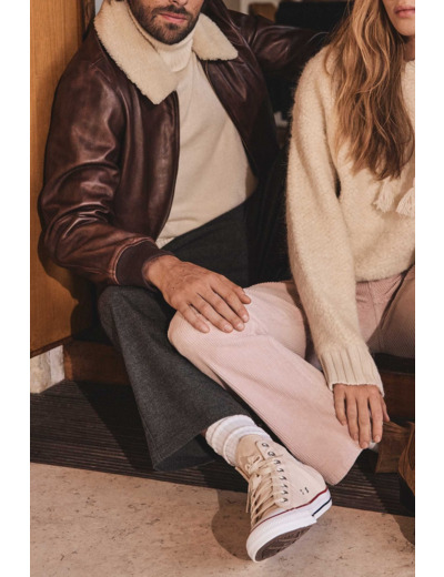 Blouson en cuir unisexe ALEX