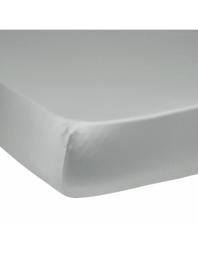 Drap housse Harmonie Satin de coton coloris Gris