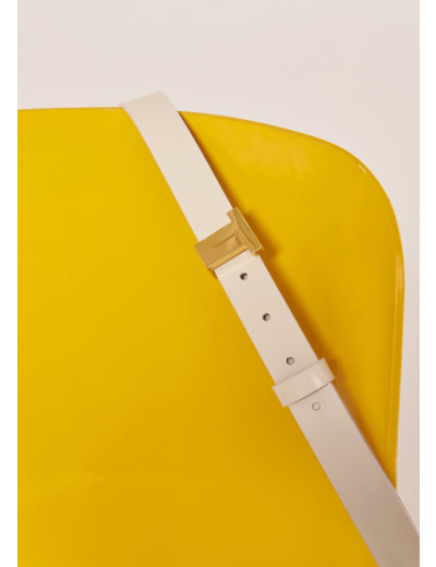Ceinture Bis Craie en Cuir Bovin