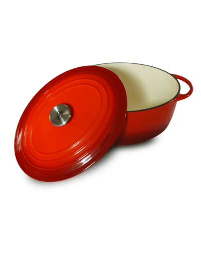 TRADITION Rouge Cocotte Ovale 29x22x11cm
