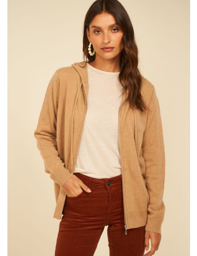 Gilet à capuche zippé