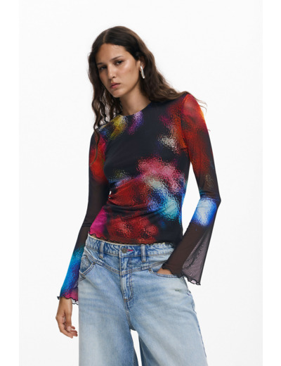 T-Shirt À Manches Longues En Maille – Femme