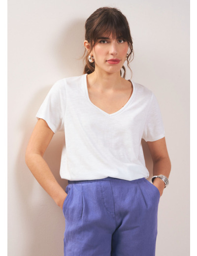 T-shirt col V