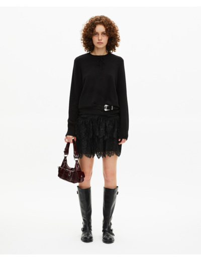 Jupe en dentelle noire black