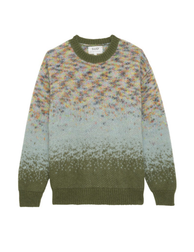 Pull col rond en maille dégradée