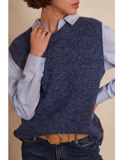 Pull sans manches en laine LEROY