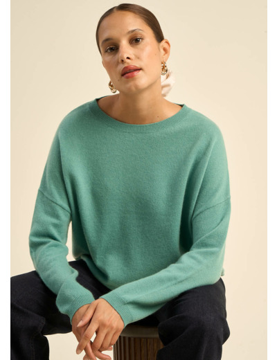 Pull col bateau 100% cachemire