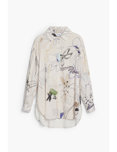 Chemise À Manches Longues En Tissu – Femme